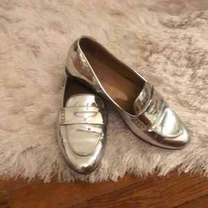 Silver J.Crew Loafers